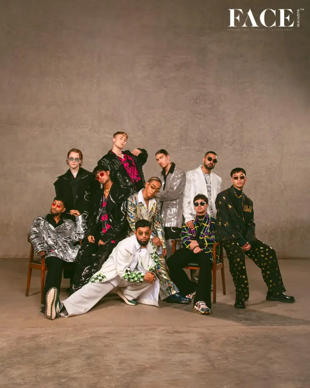 FACE Magazine group fashion editorial photographed by Cine Wedink